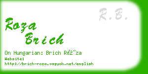 roza brich business card